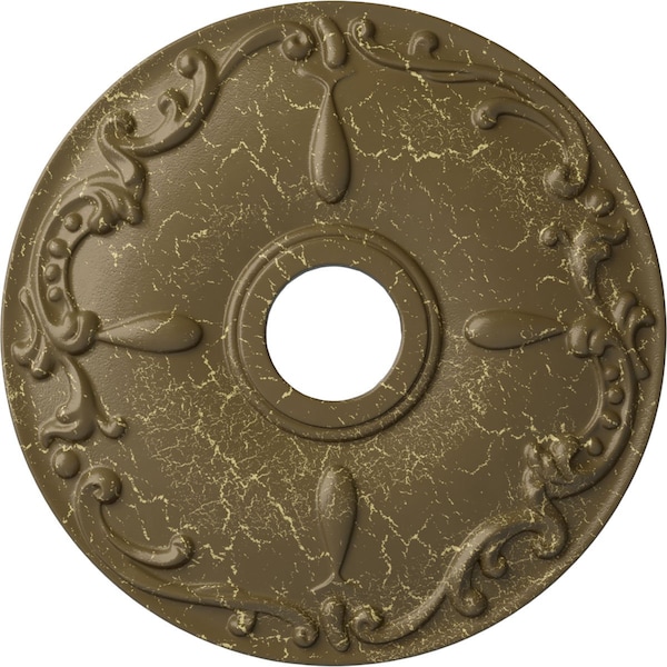 Ekena Millwork Kent Ceiling Medallion (Fits Canopies up to 5"), 18"OD x 3 1/2"ID x 1 1/4"P, Mississippi Mud Crackle CM18KEMMC - main